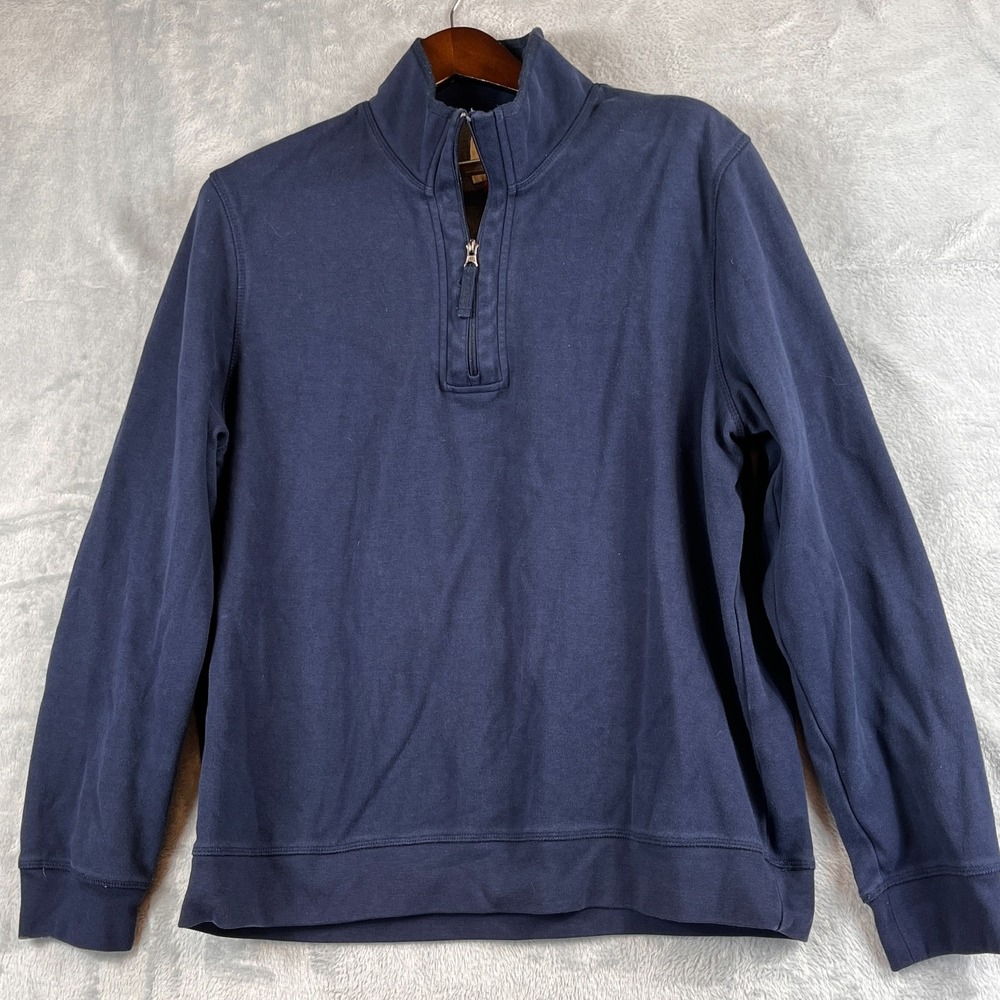 Copper Oak Supply Mens XL Fleece 1/4 Zip Sweatshirt Heavy Navy Blue Quality